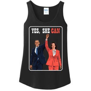 Kamala Harris And Barack Obama Forward 2024 Ladies Essential Tank