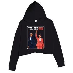 Kamala Harris And Barack Obama Forward 2024 Crop Fleece Hoodie