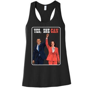 Kamala Harris And Barack Obama Forward 2024 Women's Racerback Tank