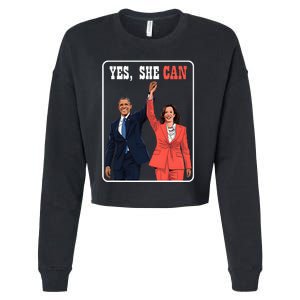 Kamala Harris And Barack Obama Forward 2024 Cropped Pullover Crew