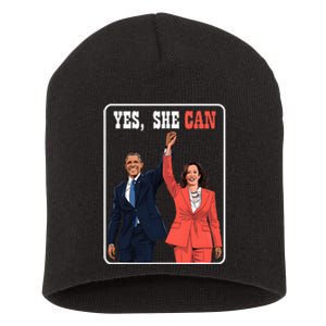 Kamala Harris And Barack Obama Forward 2024 Short Acrylic Beanie