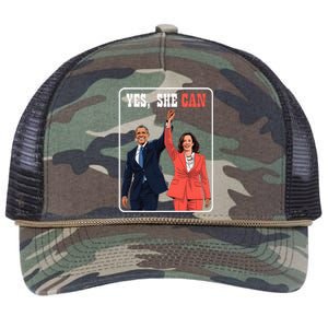 Kamala Harris And Barack Obama Forward 2024 Retro Rope Trucker Hat Cap