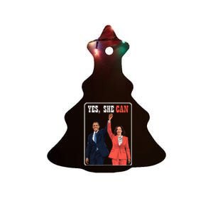 Kamala Harris And Barack Obama Forward 2024 Ceramic Tree Ornament