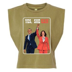 Kamala Harris And Barack Obama Forward 2024 Garment-Dyed Women's Muscle Tee