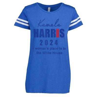 Kamala Harris A Womans Place Is In The White House Enza Ladies Jersey Football T-Shirt