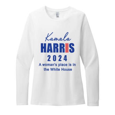 Kamala Harris A Womans Place Is In The White House Womens CVC Long Sleeve Shirt