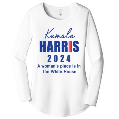 Kamala Harris A Womans Place Is In The White House Women's Perfect Tri Tunic Long Sleeve Shirt