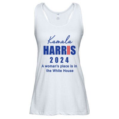 Kamala Harris A Womans Place Is In The White House Ladies Essential Flowy Tank