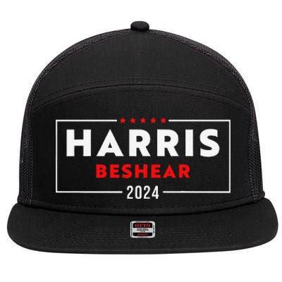 Kamala Harris Andy Beshear 2024 Harris Beshear 2024 7 Panel Mesh Trucker Snapback Hat