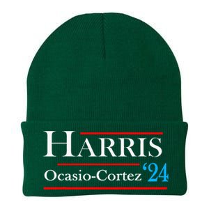 Kamala Harris Alexandria Ocasiocortez 2024 President Vote Knit Cap Winter Beanie