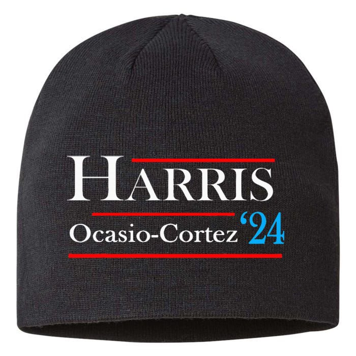 Kamala Harris Alexandria Ocasiocortez 2024 President Vote Sustainable Beanie