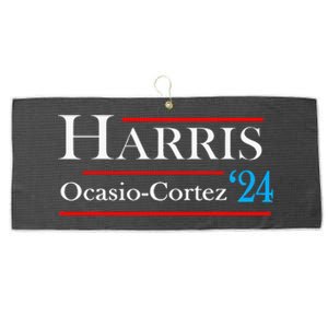 Kamala Harris Alexandria Ocasiocortez 2024 President Vote Large Microfiber Waffle Golf Towel