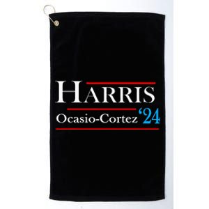 Kamala Harris Alexandria Ocasiocortez 2024 President Vote Platinum Collection Golf Towel