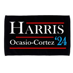 Kamala Harris Alexandria Ocasiocortez 2024 President Vote Microfiber Hand Towel