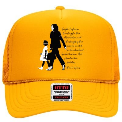 Kamala Harris And Ruby Bridges High Crown Mesh Back Trucker Hat