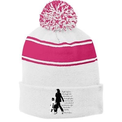 Kamala Harris And Ruby Bridges Stripe Pom Pom Beanie