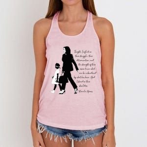 Kamala Harris And Ruby Bridges Women's Knotted Racerback Tank