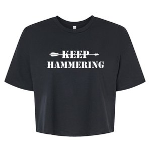 Keep Hammering Archery Motivational Bella+Canvas Jersey Crop Tee