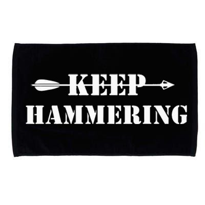 Keep Hammering Archery Motivational Microfiber Hand Towel