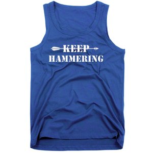 Keep Hammering Archery Motivational Tank Top