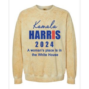 Kamala Harris A Womans Place Is In The White House Colorblast Crewneck Sweatshirt