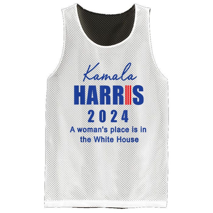 Kamala Harris A Womans Place Is In The White House Mesh Reversible Basketball Jersey Tank