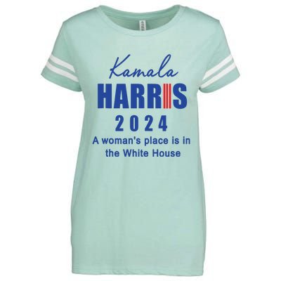 Kamala Harris A Womans Place Is In The White House Enza Ladies Jersey Football T-Shirt