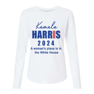 Kamala Harris A Womans Place Is In The White House Womens Cotton Relaxed Long Sleeve T-Shirt