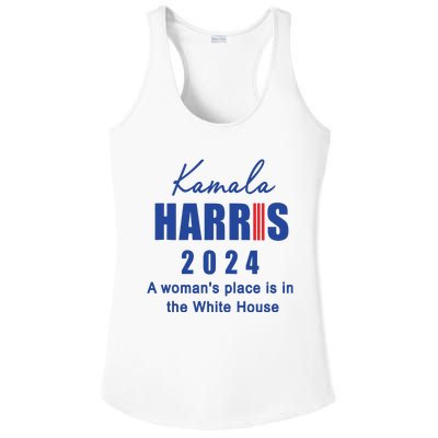 Kamala Harris A Womans Place Is In The White House Ladies PosiCharge Competitor Racerback Tank