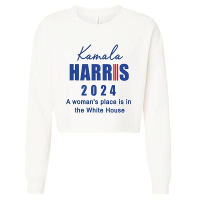 Kamala Harris A Womans Place Is In The White House Cropped Pullover Crew