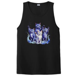 Kamala Harris Blue Cats Wave Funny For Cat Owners PosiCharge Competitor Tank