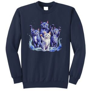 Kamala Harris Blue Cats Wave Funny For Cat Owners Sweatshirt