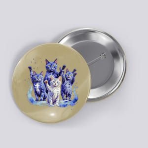 Kamala Harris Blue Cats Wave Funny For Cat Owners Button