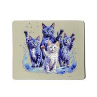 Kamala Harris Blue Cats Wave Funny For Cat Owners Mousepad