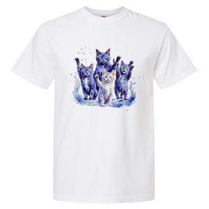 Kamala Harris Blue Cats Wave Funny For Cat Owners Garment-Dyed Heavyweight T-Shirt