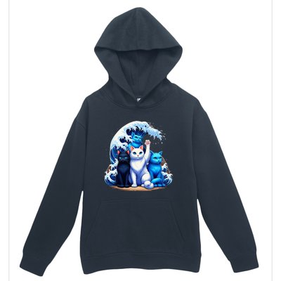 Kamala Harris Blue Cats Wave Cat Owners Cat Lovers Kamala Urban Pullover Hoodie