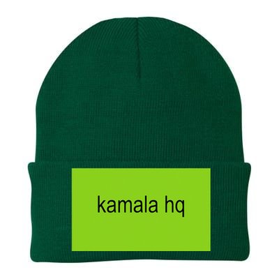 Kamala Hq Brat Meme Funny Adult Knit Cap Winter Beanie