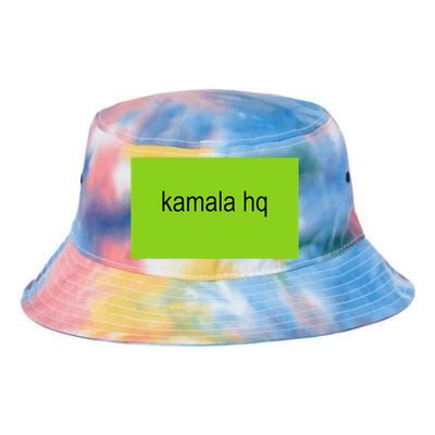 Kamala Hq Brat Meme Funny Adult Tie Dye Newport Bucket Hat