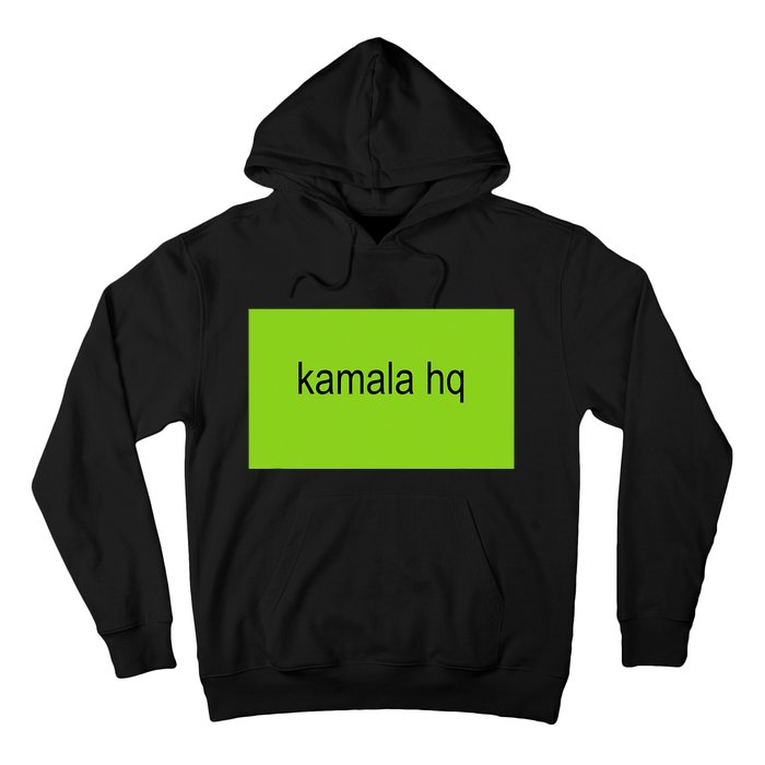 Kamala Hq Brat Meme Funny Adult Hoodie