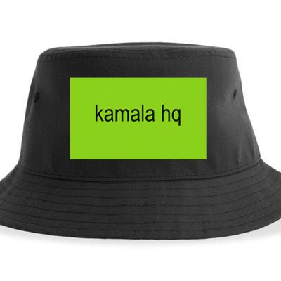 Kamala Hq Brat Meme Funny Adult Sustainable Bucket Hat