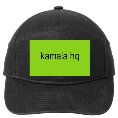 Kamala Hq Brat Meme Funny Adult 7-Panel Snapback Hat