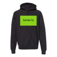 Kamala Hq Brat Meme Funny Adult Premium Hoodie