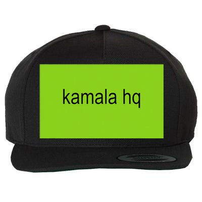 Kamala Hq Brat Meme Funny Adult Wool Snapback Cap