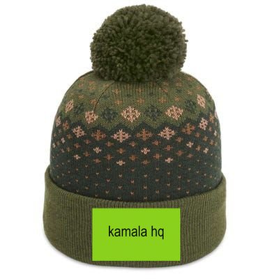 Kamala Hq Brat Meme Funny Adult The Baniff Cuffed Pom Beanie