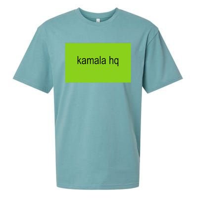 Kamala Hq Brat Meme Funny Adult Sueded Cloud Jersey T-Shirt