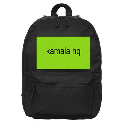 Kamala Hq Brat Meme 16 in Basic Backpack