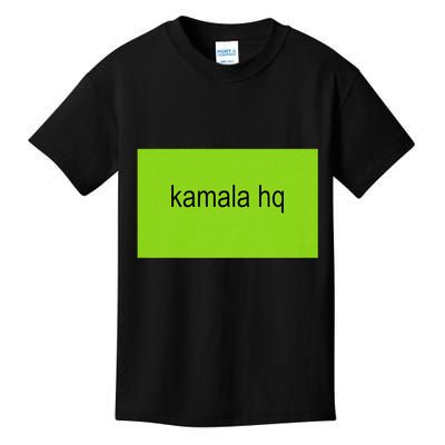 Kamala Hq Brat Meme Kids T-Shirt