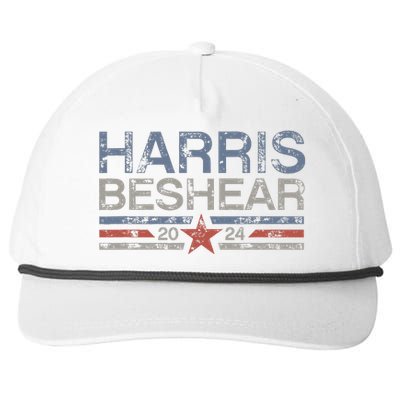 Kamala Harris Beshear 2024 Grunge Retro Harris Beshear 2024 Snapback Five-Panel Rope Hat