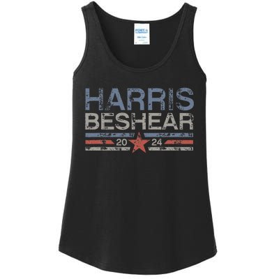 Kamala Harris Beshear 2024 Grunge Retro Harris Beshear 2024 Ladies Essential Tank