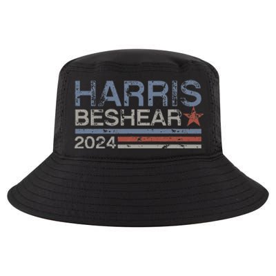 Kamala Harris Beshear 2024 Stripe Grunge Harris Beshear 2024 Cool Comfort Performance Bucket Hat